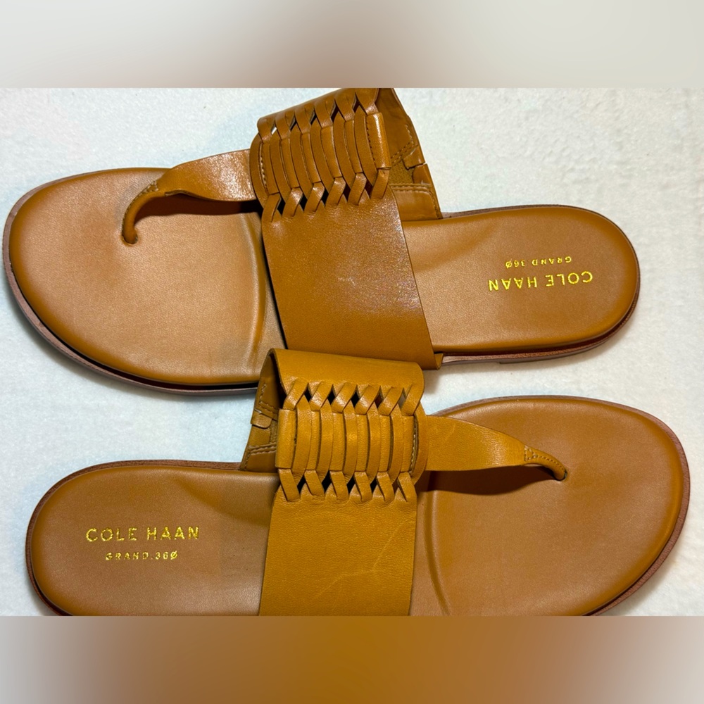 Cole Haan Women's Felix Grand Thong Sandal. Brown. Size 8